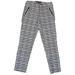 89th & Madison Black and White Tweed-Pattern Skinny Pants